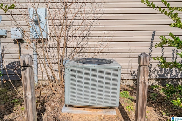 exterior details with central air condition unit