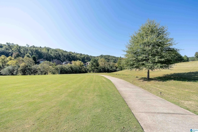 view of home's community featuring a lawn