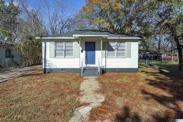 view of bungalow-style house