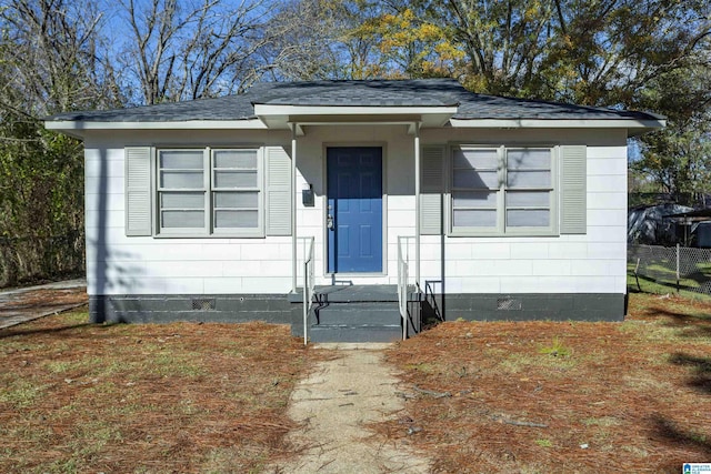 view of bungalow-style house