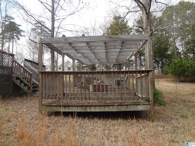 view of wooden deck