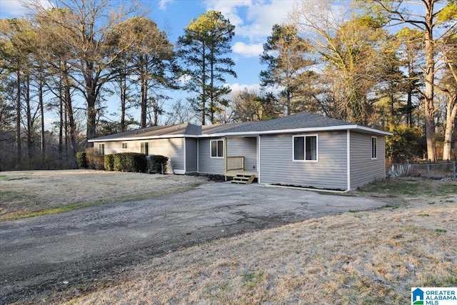 view of ranch-style house