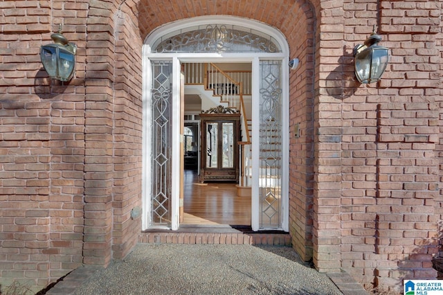 doorway to property with french doors