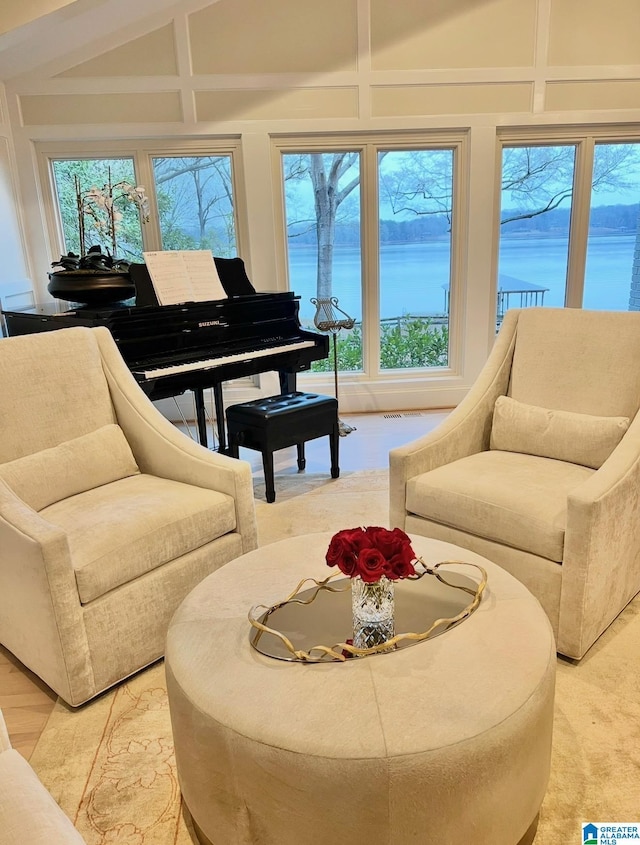890 River Oaks Dr, Cropwell, AL 35054 - living area with lofted ceiling and a wealth of natural light
