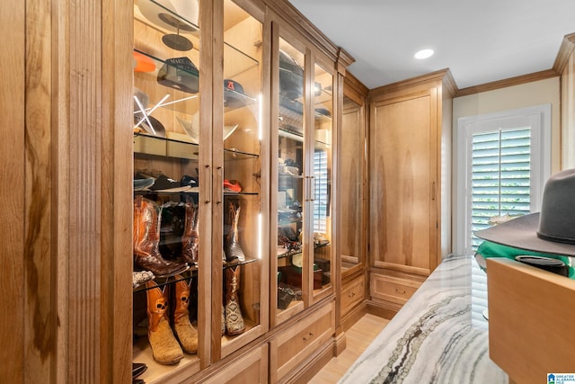 890 River Oaks Dr, Cropwell, AL 35054 - spacious closet with light wood finished floors