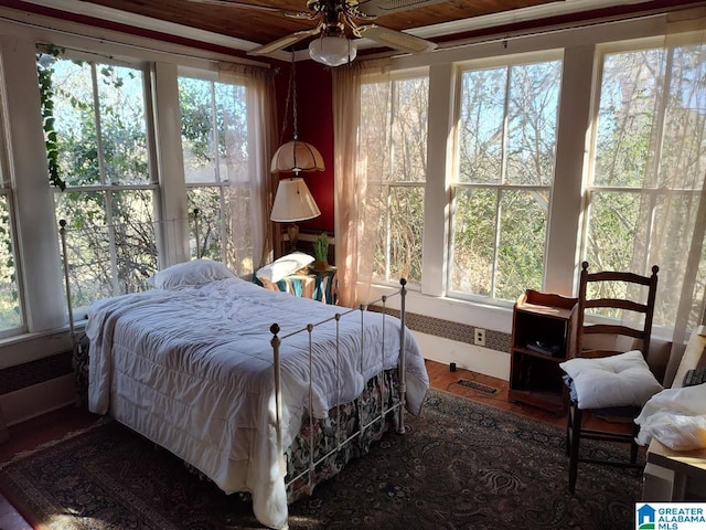bedroom with visible vents