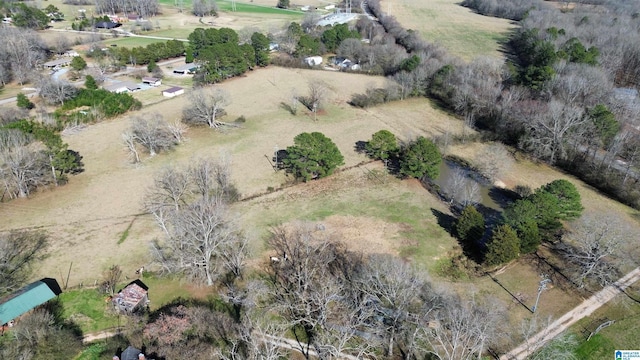 aerial view with a rural view
