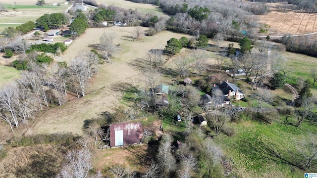 aerial view featuring a rural view