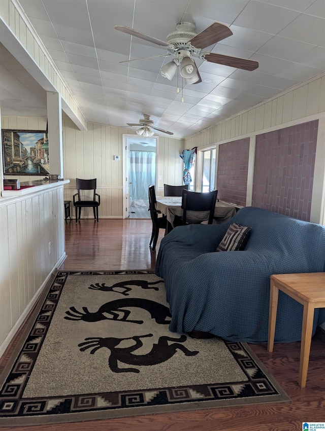 bedroom featuring dark hardwood / wood-style floors