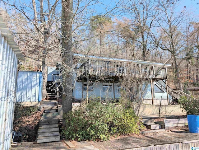 exterior space featuring a deck