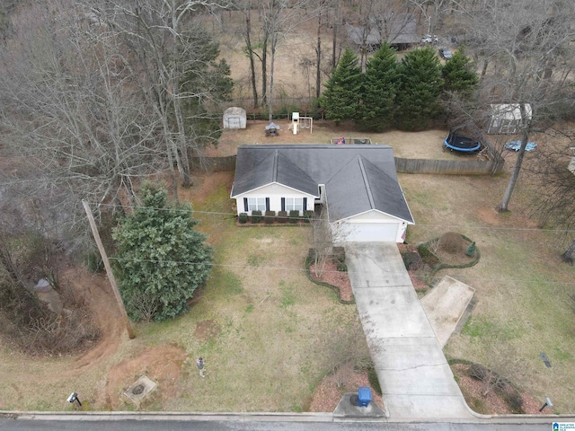 birds eye view of property