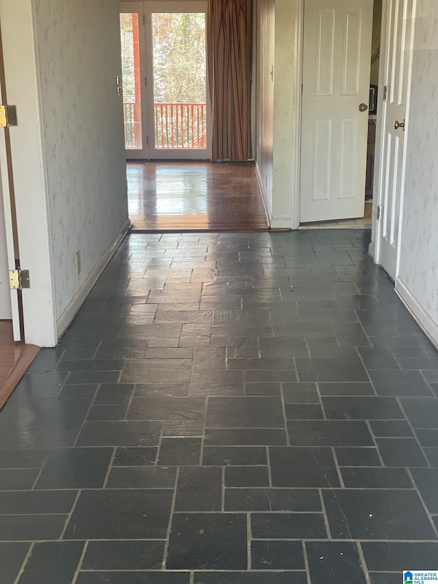 interior space with baseboards
