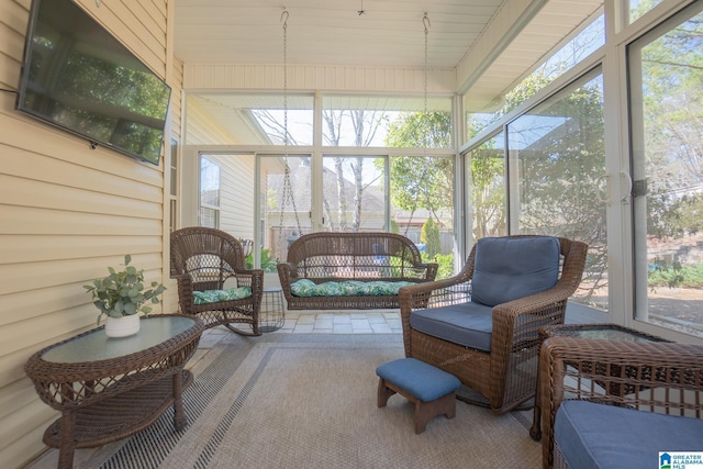 view of sunroom