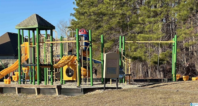 view of community jungle gym