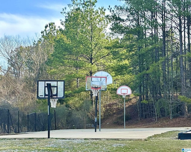 view of sport court featuring community basketball court