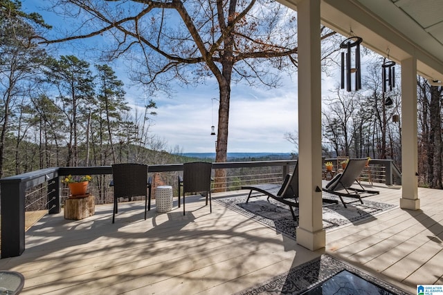 view of patio / terrace with a deck