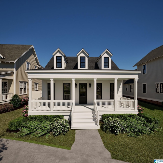 view of front of property with covered porch