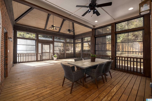 sunroom featuring a wealth of natural light