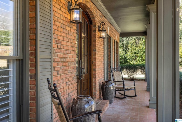 exterior space with covered porch