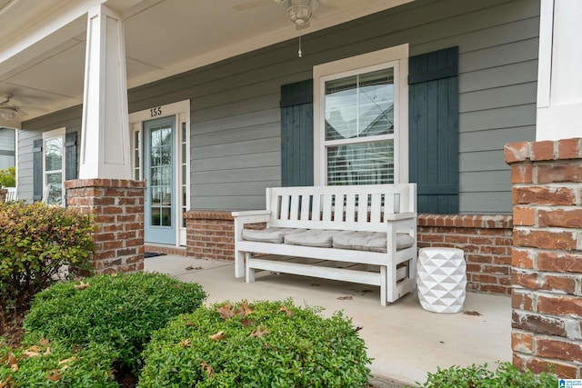 view of patio / terrace featuring covered porch