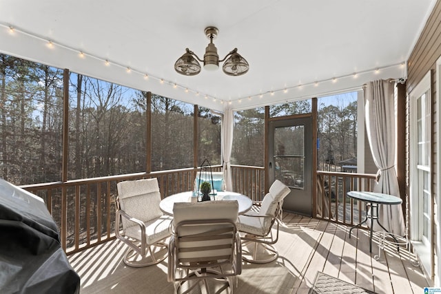 view of sunroom