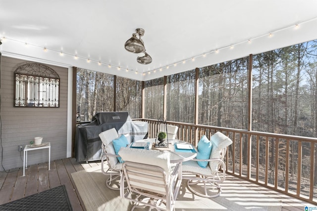 view of sunroom / solarium