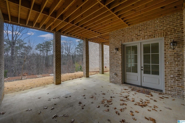 view of patio with french doors