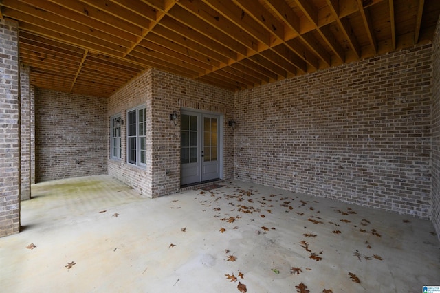 view of patio with french doors