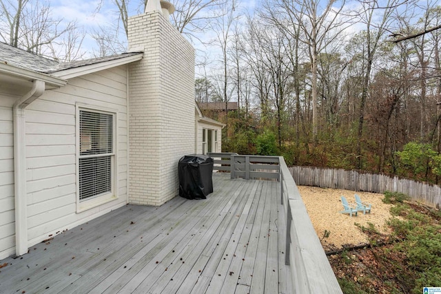 deck with fence