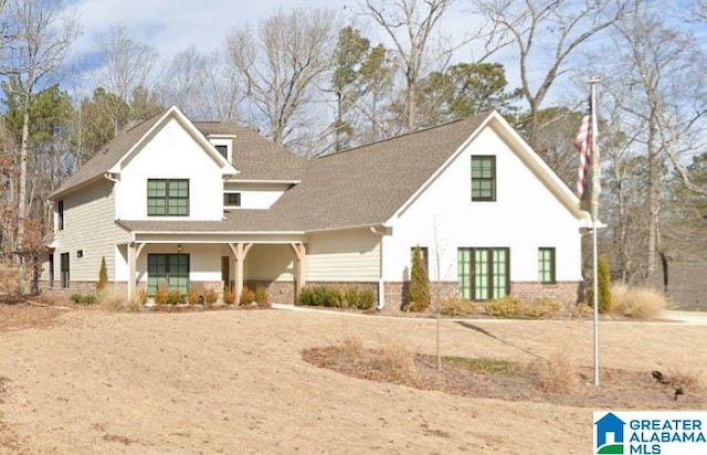 view of modern farmhouse