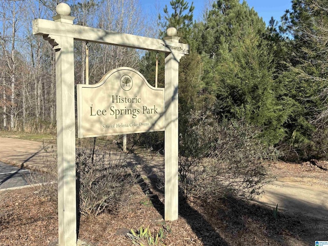 view of community sign