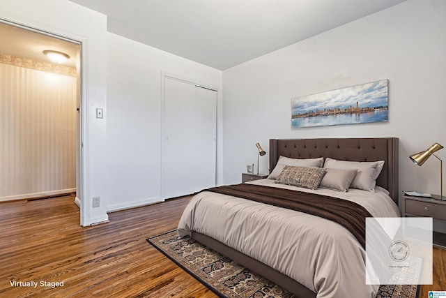 141 Newport Dr, Hueytown, AL 35023 - bedroom with wood finished floors and a closet