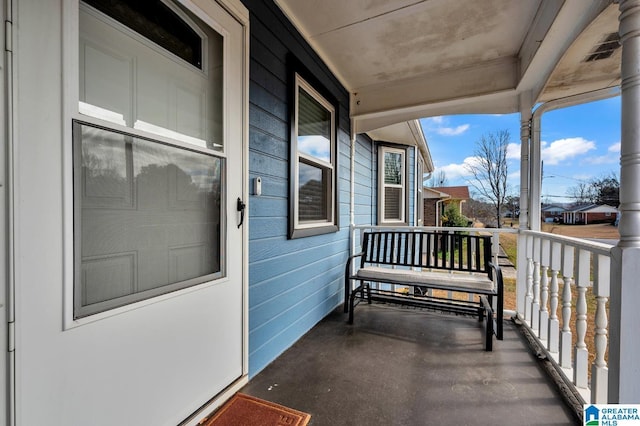 balcony with covered porch