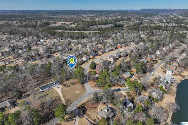 aerial view featuring a residential view