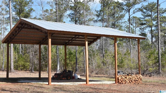 surrounding community with a carport