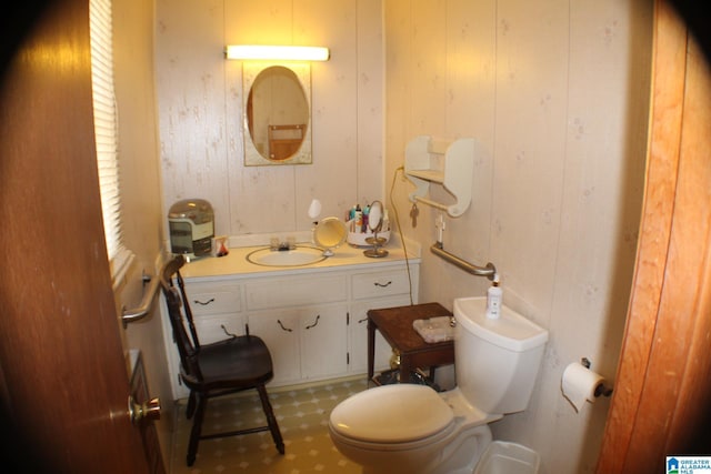 half bath with toilet and vanity