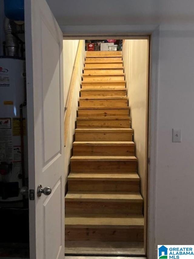 stairway with water heater