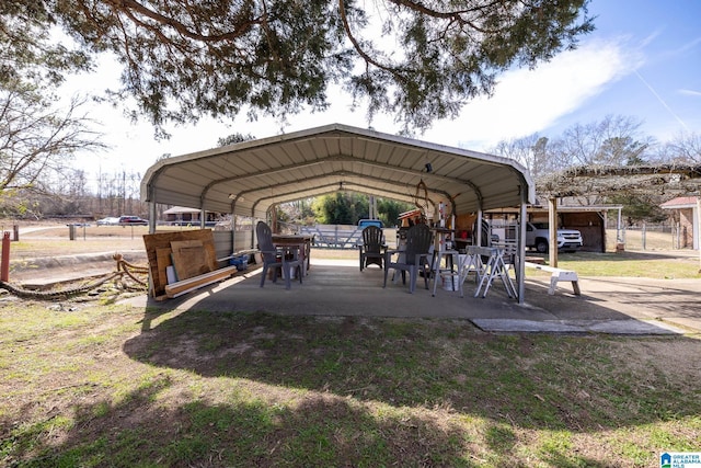 view of property's community featuring a carport