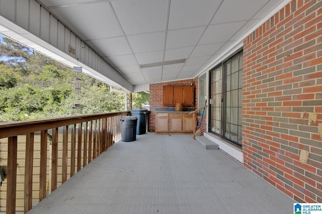 view of patio with area for grilling