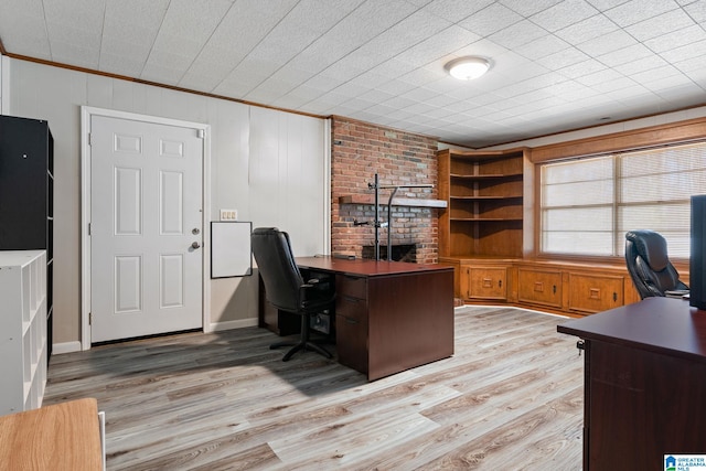 1877 Old Sylacauga Hwy, Sylacauga, AL 35150 - office space featuring crown molding, light wood-style flooring, and baseboards