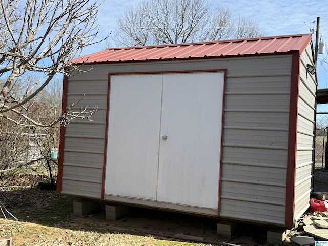 view of shed