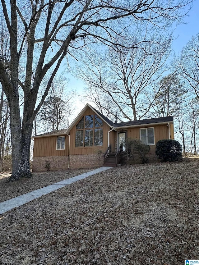 view of front of home with board and batten siding