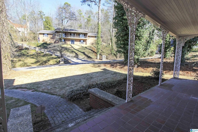 view of yard with a patio area