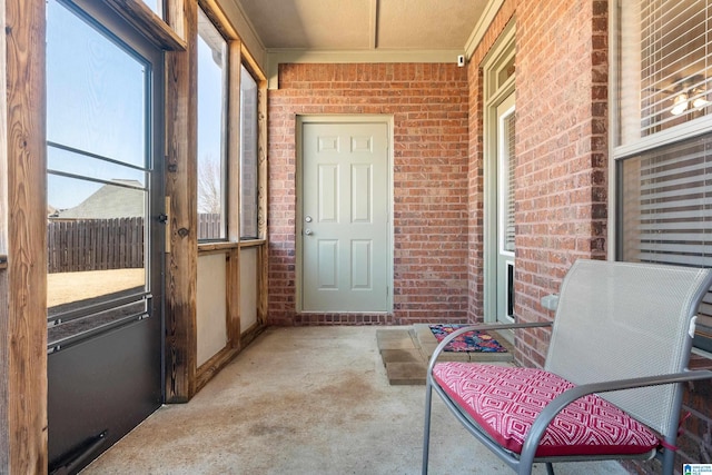 view of sunroom