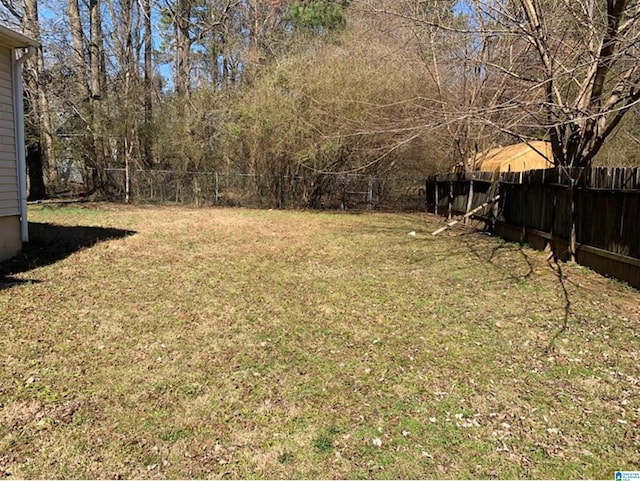 view of yard with fence private yard