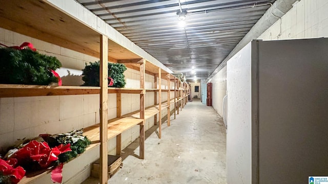 view of storage area