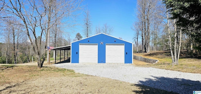 garage featuring a detached garage