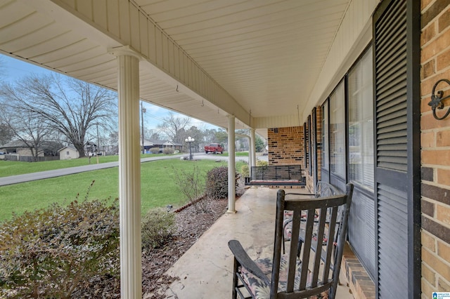 view of patio / terrace featuring covered porch