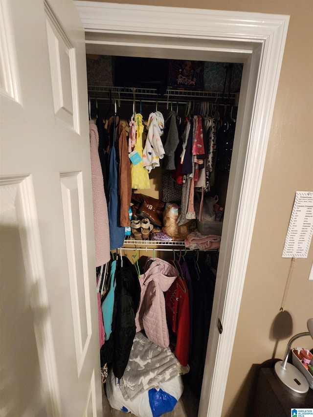 view of closet