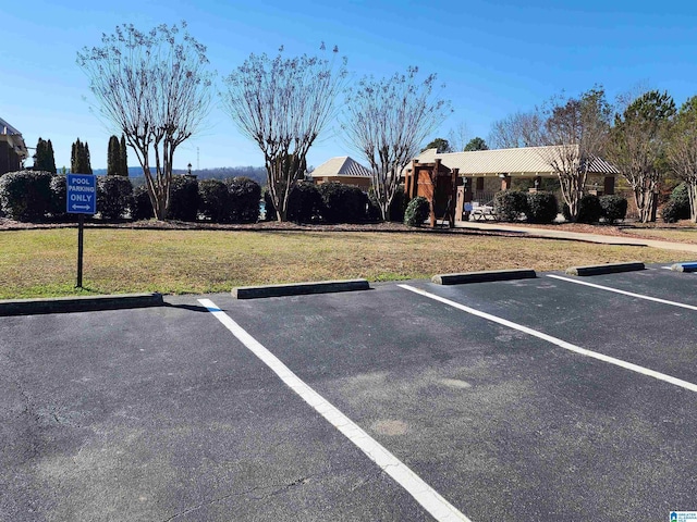 view of uncovered parking lot